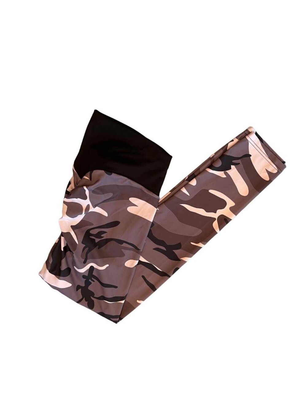 Women's Yoga Pants Leggings Size Large Black Gray White Camouflage